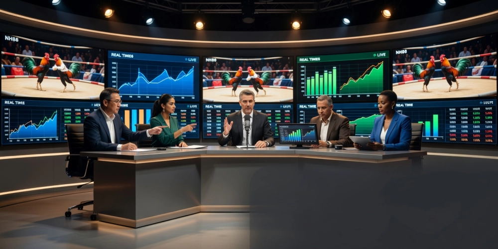 Top 15 bình luận viên đá gà NH88 uy tín với hình ảnh minh họa các chuyên gia đang phân tích trận đấu