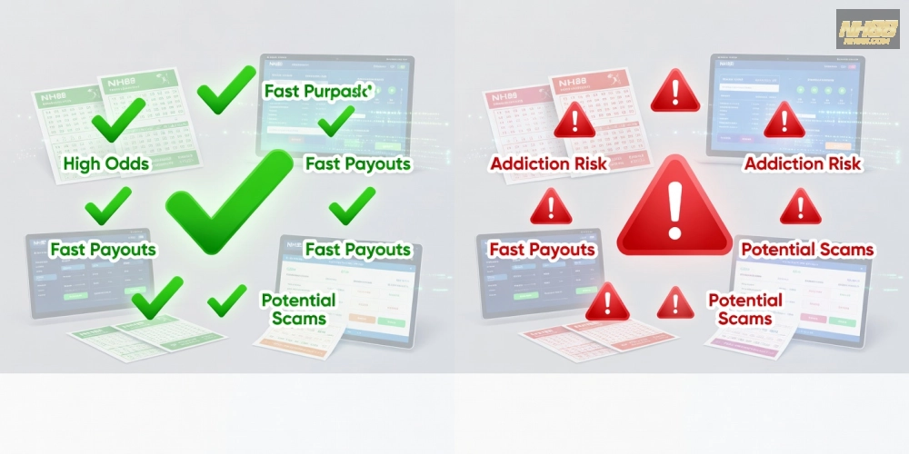 Hình so sánh ưu nhược điểm của xổ số miền nam nh88 qua biểu đồ minh họa trực quan